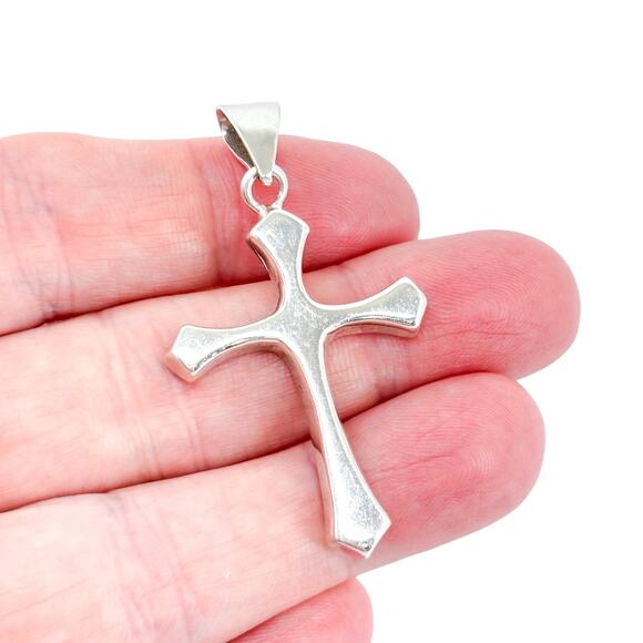 Vintage Taxco Sterling Silver 925 Cross Pendant | Mexico TV-11 - Picture 1 of 8